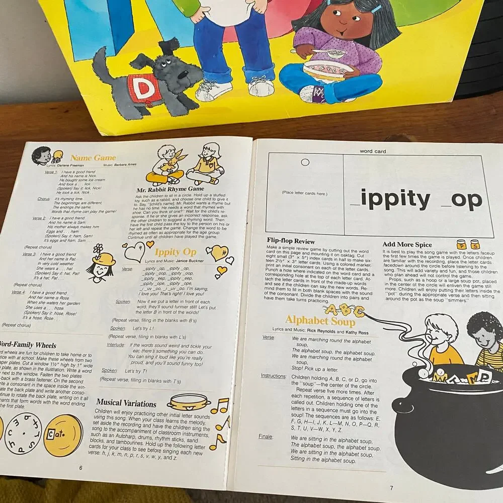Vintage 1989 Reading Readiness Sing & Learn Vinyl Record